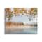 Stupell Industries Foggy Autumn Lake Landscape Fall Tree Leaf Overhang Canvas Wall Art